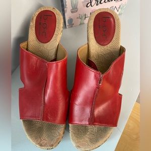 B.O.C. Red Wedge Leather 8M